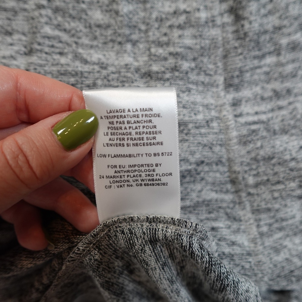 Velvet Graham Spencer Cardigan Womens Extra Small Gray Duster Shawl Open Front - Picture 4 of 10